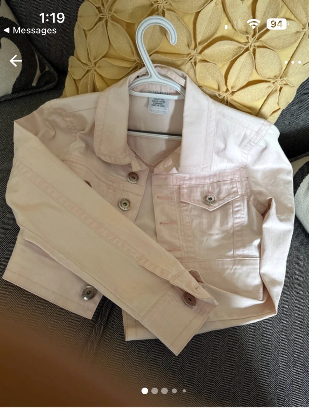 Z. Cavaricci Blush Pink Denim Jacket